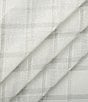 Color:Gray - Image 2 - Hemstitch Plaid Sheer Drapery Panel Pair