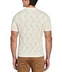 Color:Birch - Image 2 - Basketweave Short Sleeve Polo Sweater