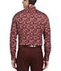 Color:Sun Dried Tomato - Image 2 - Big & Tall Allover Print Stretch Long-Sleeve Woven Shirt