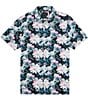 Perry Ellis Big & Tall Floral Print Short Sleeve Woven Shirt, Color:Orchid Ice - Image 1