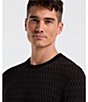Perry Ellis Big & Tall Geo Print Sweater, Color:Black - Image 4