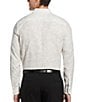 Color:Egret - Image 2 - Big & Tall Jacquard Floral Print Long Sleeve Woven Shirt