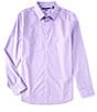 Color:Crocus - Image 1 - Big & Tall Non-Iron Solid Twill Long-Sleeve Woven Shirt