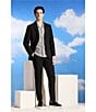 Perry Ellis Big & Tall Dark Performance Stretch Dobby Louis Suit Separates Jacket, Color:Black - Image 6