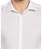 Color:Bright White - Image 4 - Big & Tall Solid Dobby Water-Repellent Long-Sleeve Woven Shirt
