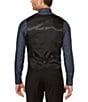 Color:Black - Image 2 - Big & Tall Solid Sharkskin Suit Vest