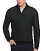 Color:Black - Image 1 - Big & Tall Textured Quarter-Zip Pullover