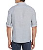 Color:Bright Cobalt - Image 2 - Big & Tall Tri-Color Stripe Linen Long-Sleeve Woven Shirt