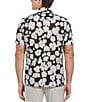 Color:Black - Image 2 - Floral Print Poplin Short Sleeve Woven Shirt