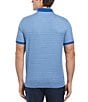 Color:Nautical Blue - Image 2 - Geo Print Short Sleeve Polo Shirt