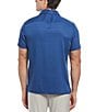 Color:Blue Quartz - Image 2 - Jacquard Short Sleeve Woven Camp Shirt