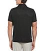 Color:Black - Image 2 - Jacquard Short Sleeve Woven Camp Shirt