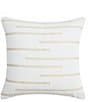 Perry Ellis Kyoto Broken Stripe Embroidered Square Pillow - Image 1