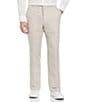 Color:Natural Linen - Image 1 - Linen Flat Front Suit Separates Pants