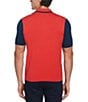 Color:Watermelon - Image 2 - Multi Stripe Quarter-Zip Short Sleeve Polo Shirt