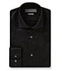 Color:Black - Image 1 - Premium Slim-Fit Spread-Collar Solid Twill Dress Shirt
