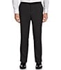 Color:Charcoal Heather - Image 1 - Non-Iron Solid Stretch Suit Separates Flat-Front Dress Pants