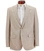 Color:Natural Linen - Image 1 - Notch Lapel Linen Herringbone Classic Fit Suit Separates Jacket