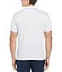 Color:Bright White - Image 2 - Performance Stretch Geo Jacquard Short Sleeve Polo Shirt
