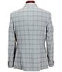 Perry Ellis Plaid Blazer, Color:Sharkskin - Image 2