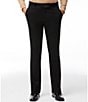 Color:Black - Image 1 - Premium Stretch Modern Fit Flat Front Dress Pants