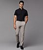 Color:Grey - Image 2 - Premium Stretch Modern Fit Flat Front Dress Pants