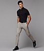 Color:Grey - Image 3 - Premium Stretch Modern Fit Flat Front Dress Pants