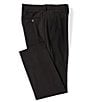 Color:Black - Image 1 - Premium Tailored Flat Front Dress Pants