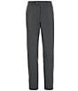 Color:Charcoal - Image 2 - Premium Tailored Flat Front Dress Pants