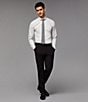 Color:Black - Image 3 - Premium Tailored Flat Front Dress Pants