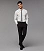 Perry Ellis Premium Tailored Flat Front Dress Pants, Color:Black - Image 3