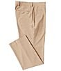 Color:Khaki - Image 1 - Premium Tailored Flat Front Glen Plaid Pattern Dress Pants