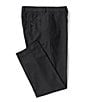 Color:Black - Image 1 - Premium Tailored Flat Front Mini Double-Bar Pattern Dress Pants