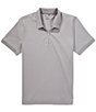 Perry Ellis Ribbed Quarter-Zip Short Sleeve Polo Shirt - Image 2