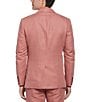 Color:Mahogany Rose - Image 2 - Slim Fit Linen Blend Suit Separates Jacket