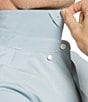 Color:Celestial Blue - Image 3 - Slim Fit Solid Cotton Interlock Short Sleeve Woven Shirt