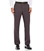 Color:Charcoal Heather - Image 1 - Slim-Fit Stretch Solid Flat-Front Suit Separate Pants