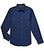 Perry Ellis Slim Fit Stretch End-On-End Long Sleeve Woven Shirt - Image 1