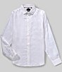 Perry Ellis Solid Linen Long Sleeve Woven Shirt - Image 2