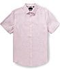 Perry Ellis Solid Linen Short Sleeve Woven Shirt - Image 3