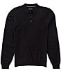 Perry Ellis Textured Long Sleeve Sweater Polo Shirt - Image 1