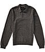 Perry Ellis Textured Long Sleeve Sweater Polo Shirt - Image 1