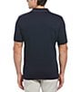 Color:Dark Sapphire - Image 2 - Textured Short Sleeve Polo Shirt