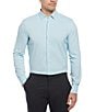 Color:Crystal Blue - Image 1 - Tonal Glen Plaid Long Sleeve Woven Shirt