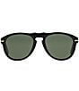 Persol Men's PO0649 56mm Aviator Sunglasses, Color:Black - Image 2