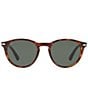 Color:Havana - Image 2 - Men's PO3152S Round 52mm Sunglasses