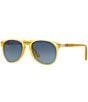 Color:Yellow - Image 1 - Men's PO9649S 52mm Aviator Polarized Sunglasses