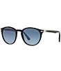 Color:Black - Image 1 - Unisex PO3152S 52mm Round Sunglasses