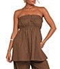 Petal & Pup Ember Strapless Coordinating Tunic Top - Image 1