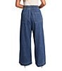 Petal & Pup Jenni Elastic Drawstring Waist Wide Leg Pull-On Denim Pants, Color:Denim - Image 2